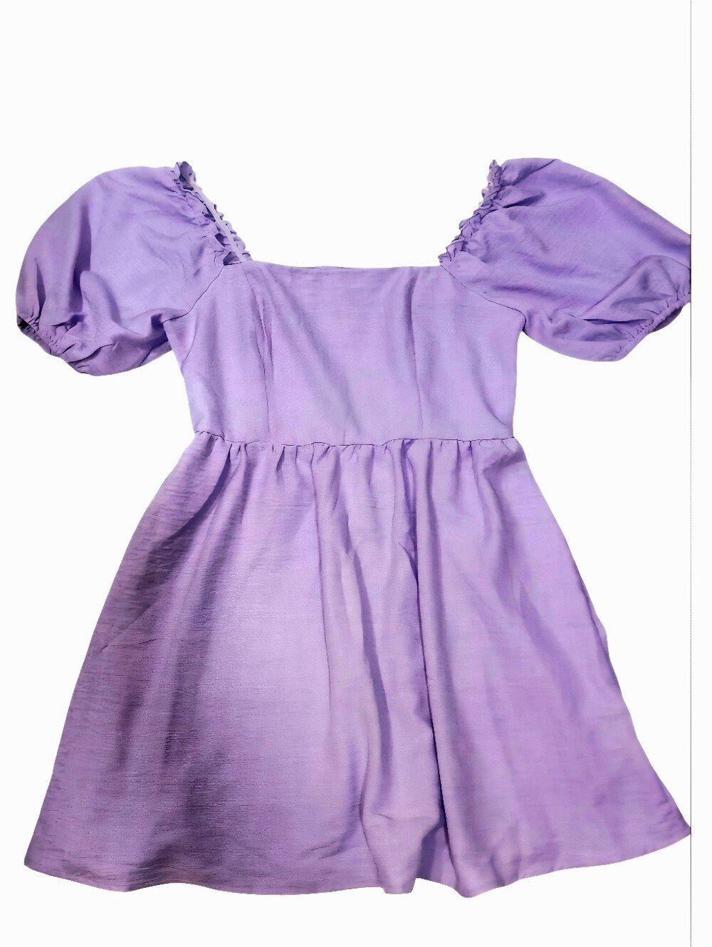 Inspired Hearts Purple Puff Sleeve Square Neck Mini Dress Size XL